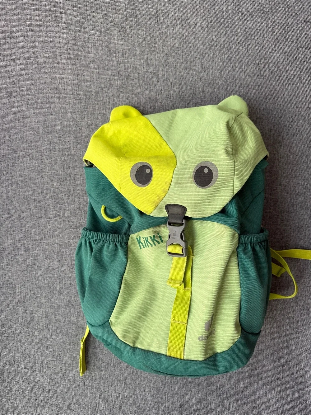 Kikki Kids Green & Yellow Kids Backpack - Playful Animal Design